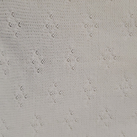 ❄️vintage cream knit floral print long sleeve pullover sweater - Picture 3 of 5